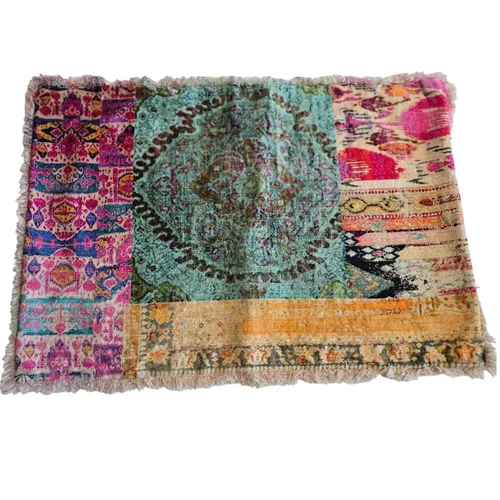World Market Haveli Placemat Set 4 Patchwork Persian Rug Theme Placemats 13 x 19